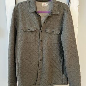Faherty Men's forest green Quilted Shirt Jacket
